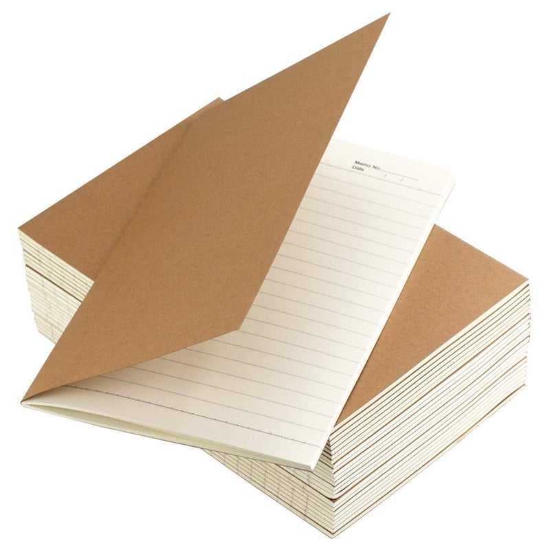 Owevvin 24 Pack Journal Notebook with Lined Paper, Brown Kraft Cover Writing Diary Subject Notebooks for Travelers, School and Office, A5 Size, 8.3x5.5 inch. 60 Lined Pages, 30 Sheets - Image 4